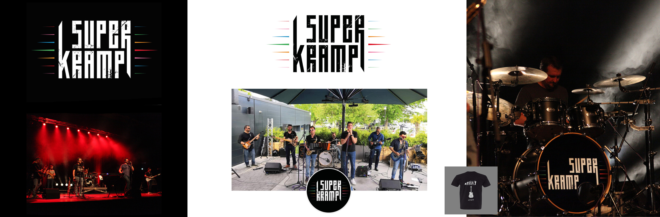 Logo & identité pour le groupe de musique Superkramp à Bordeaux
